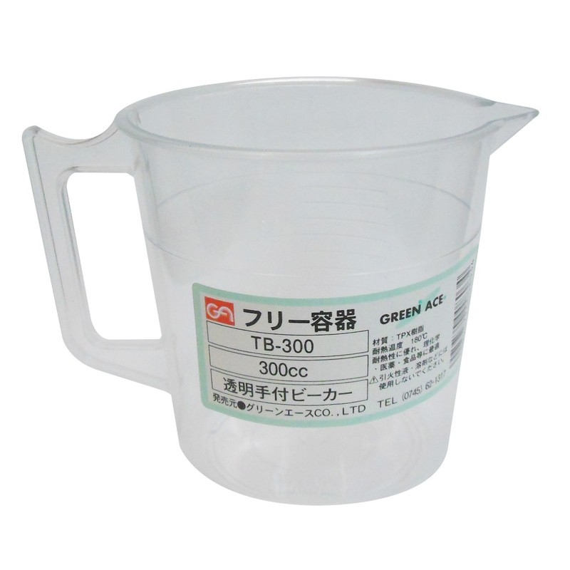 三共コーポレーション 4341928 透明手付ビーカー 300mL #526803 1個（ご注文単位1個）【直送品】