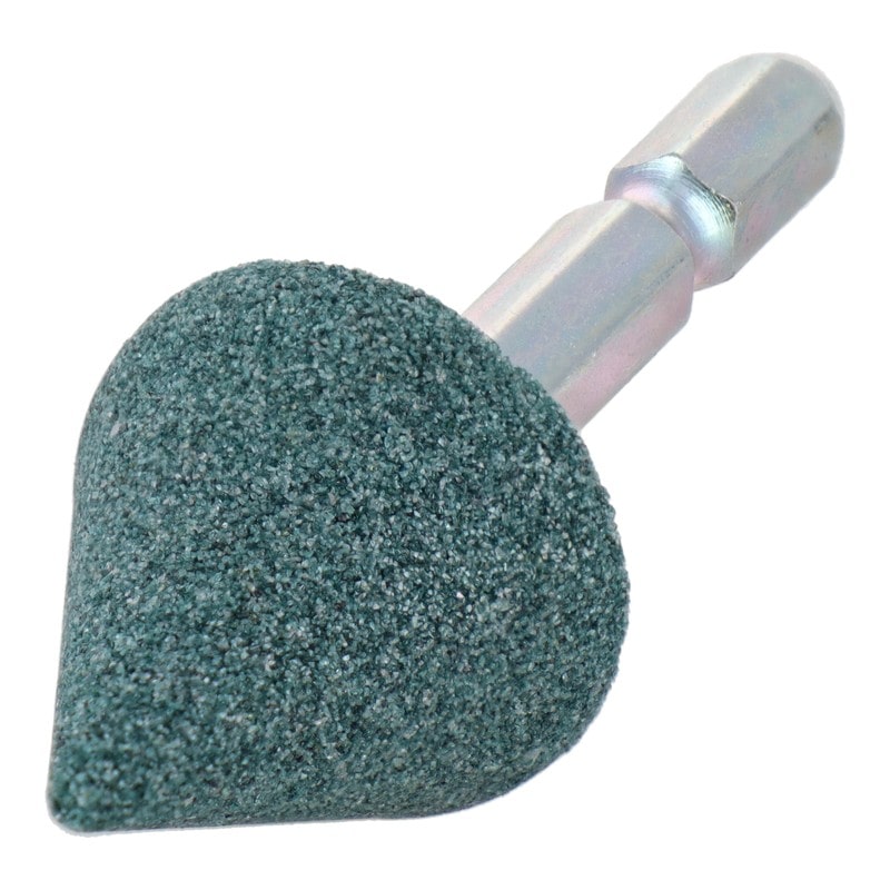 三共コーポレーション 4352025 GC6-31 六角軸軸付砥石 三角型 #80 #010471 1個（ご注文単位1個）【直送品】