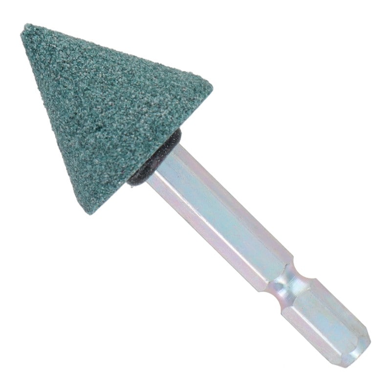 三共コーポレーション 4352025 GC6-31 六角軸軸付砥石 三角型 #80 #010471 1個(ご注文単位1個)【直送品】