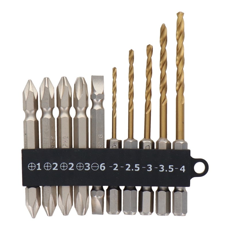 三共コーポレーション 4354257 10本組チタンドリル&ビットセット #820390 1個（ご注文単位1個）【直送品】