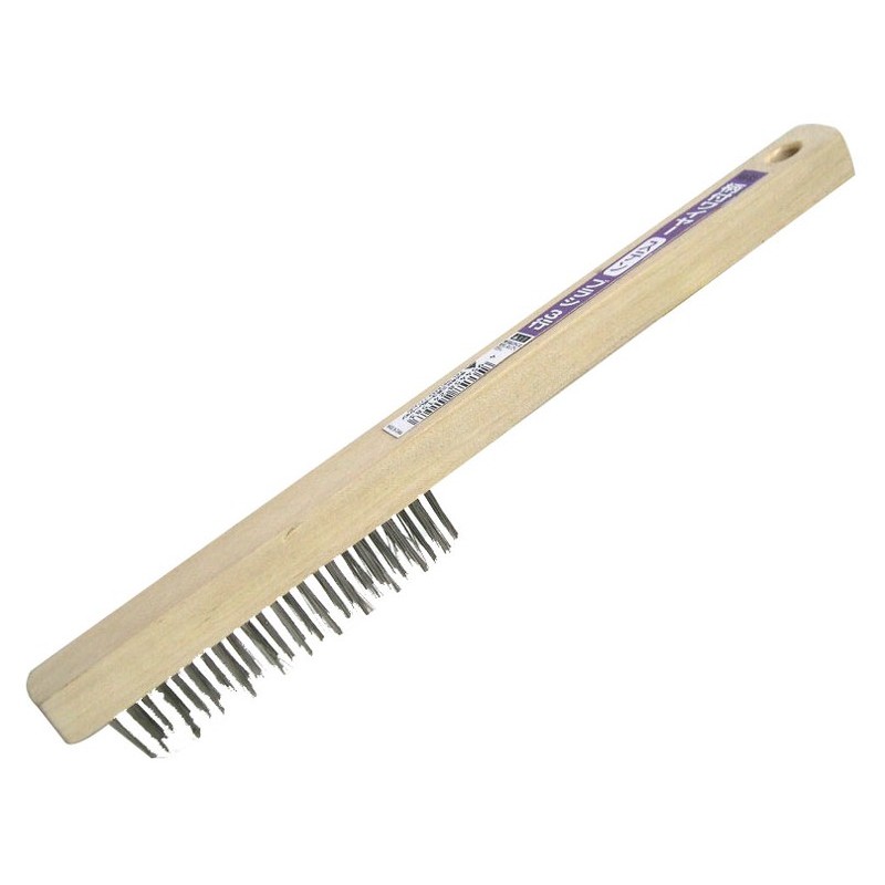 三共コーポレーション 4340065 木柄ワイヤーブラシ ステンレス #020008 1個（ご注文単位1個）【直送品】