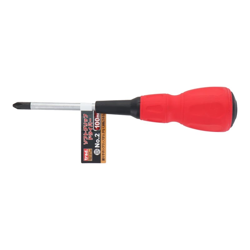 三共コーポレーション 4351955 ソフトグリップドライバー +2×100 #823309 1個（ご注文単位1個）【直送品】
