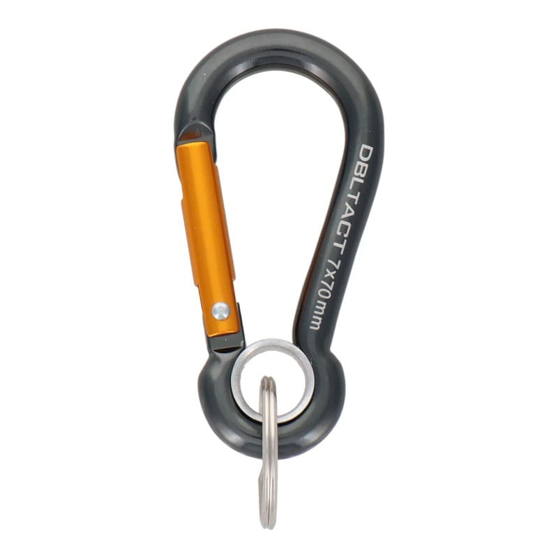 三共コーポレーション 4348563 アルミカラビナ抜止 O環付φ7mmガンメタ×GD DT-AKO-271 1個（ご注文単位1個）【直送品】