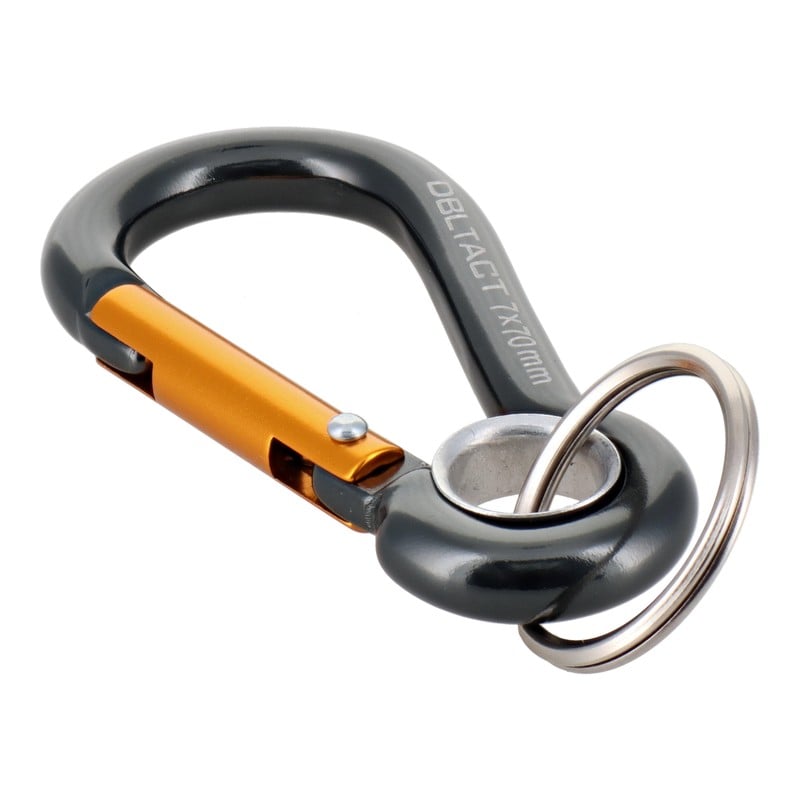 三共コーポレーション 4348563 アルミカラビナ抜止 O環付φ7mmガンメタ×GD DT-AKO-271 1個(ご注文単位1個)【直送品】