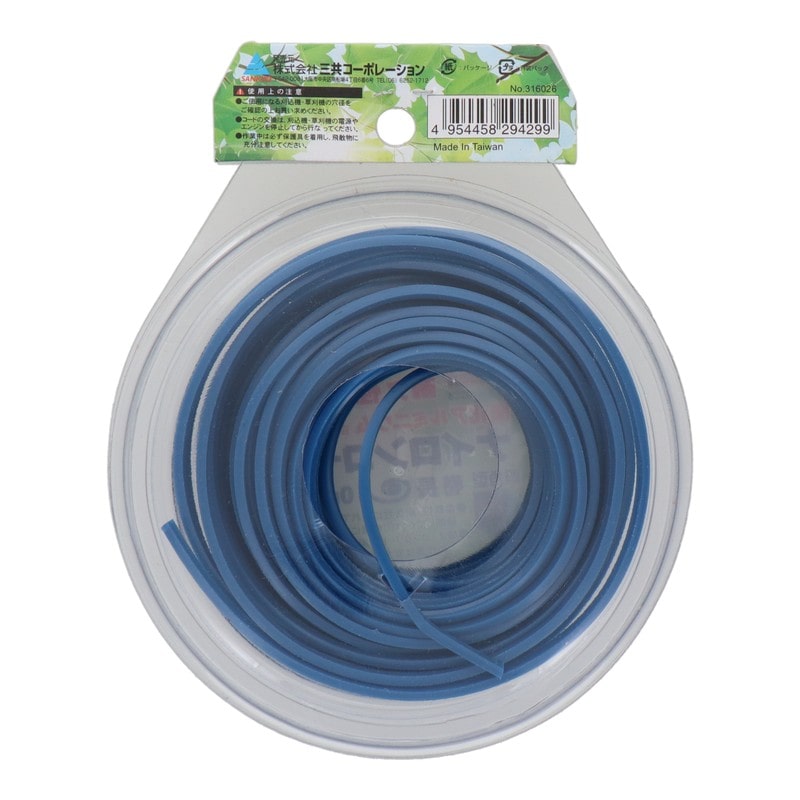 三共コーポレーション 4344471 ナイロンコード酸化アルミニウム四角2.2mm10m #316026 1個（ご注文単位1個）【直送品】