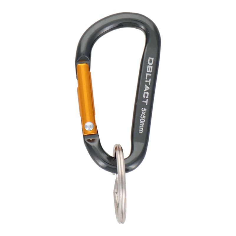 三共コーポレーション 4071244 アルミカラビナスタンダード φ5mmガンメタ×GD #360301 1個（ご注文単位1個）【直送品】