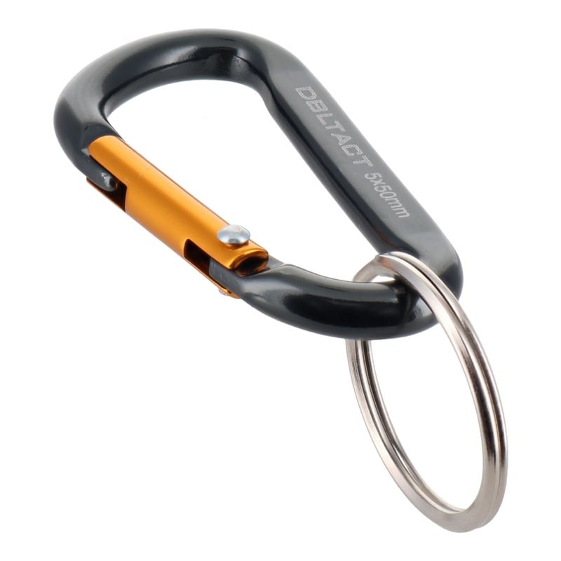 三共コーポレーション 4071244 アルミカラビナスタンダード φ5mmガンメタ×GD #360301 1個（ご注文単位1個）【直送品】