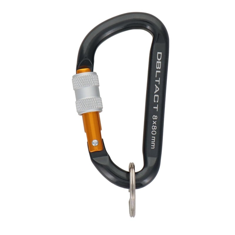 三共コーポレーション 4071281 アルミカラビナロックタイプφ8mmガンメタ×GD #360351 1個（ご注文単位1個）【直送品】