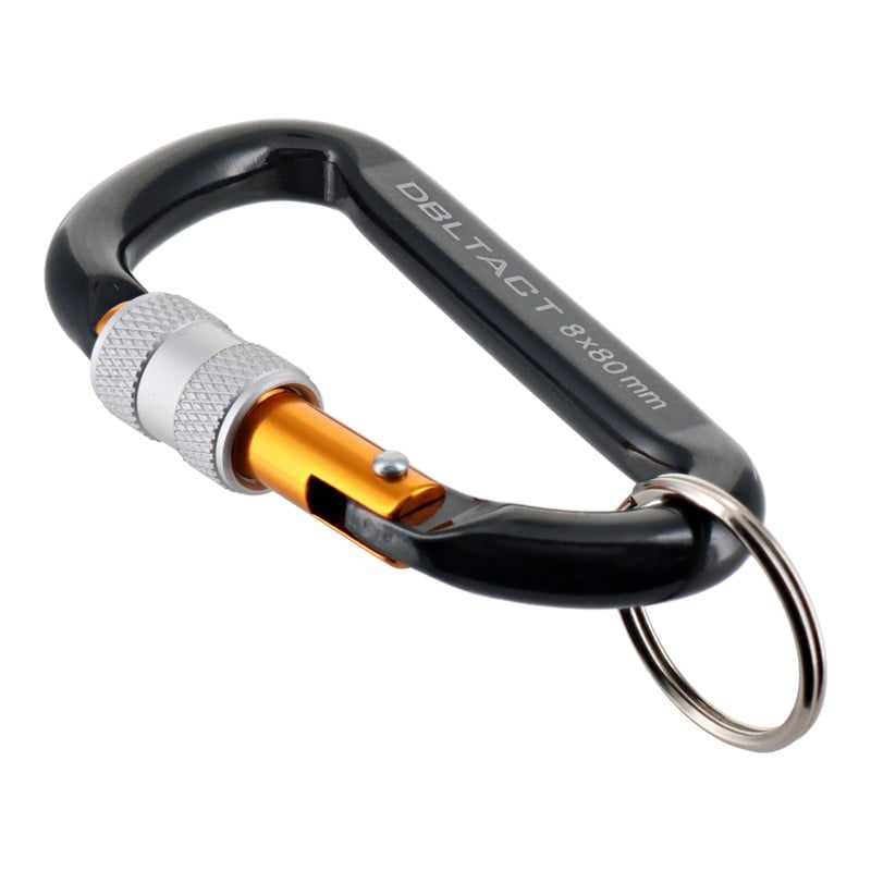 三共コーポレーション 4071281 アルミカラビナロックタイプφ8mmガンメタ×GD #360351 1個(ご注文単位1個)【直送品】