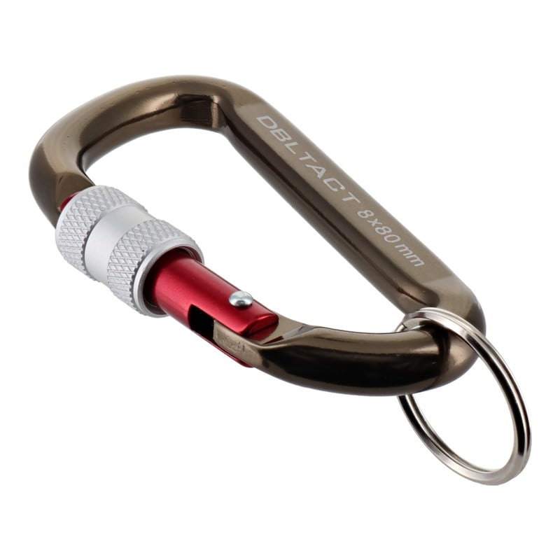 三共コーポレーション 4071285 アルミカラビナロックタイプφ8mmガンメタSXRD #360355 1個（ご注文単位1個）【直送品】