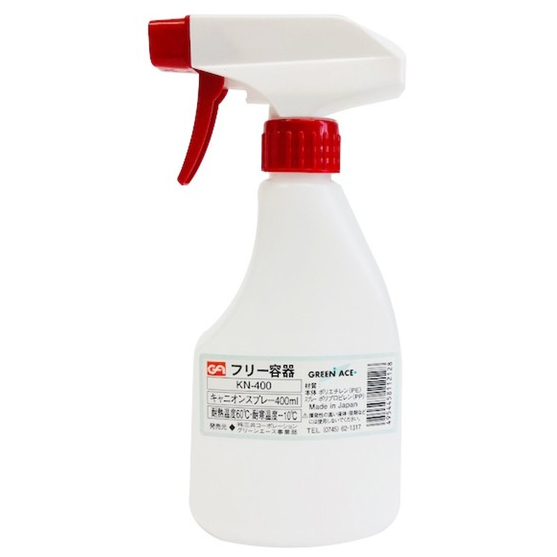 三共コーポレーション 4349020 キャニオンスプレー 角型 PE 400mL KN-400 1個(ご注文単位1個)【直送品】