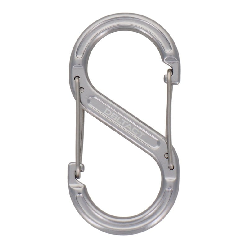 三共コーポレーション 4348996 アルミS型カラビナ 60mm ガンメタ DT-AKS-60G 1個（ご注文単位1個）【直送品】