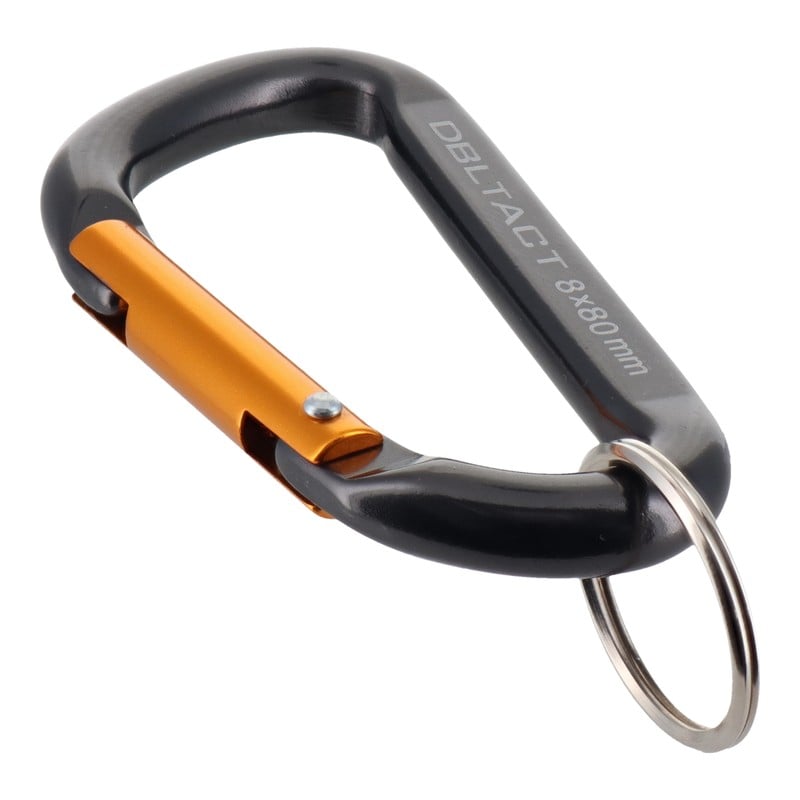 三共コーポレーション 4071254 アルミカラビナスタンダード φ8mmガンメタ×GD #360331 1個（ご注文単位1個）【直送品】