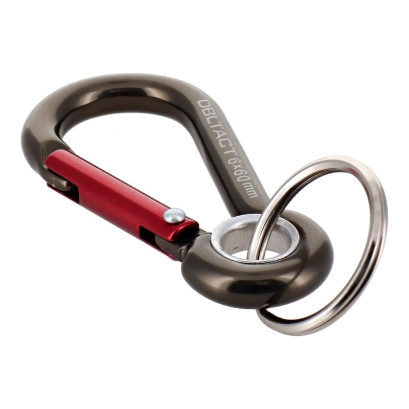 三共コーポレーション 4348562 アルミカラビナ抜止 O環付φ6mmガンメタSXRD DT-AKO-265 1個(ご注文単位1個)【直送品】