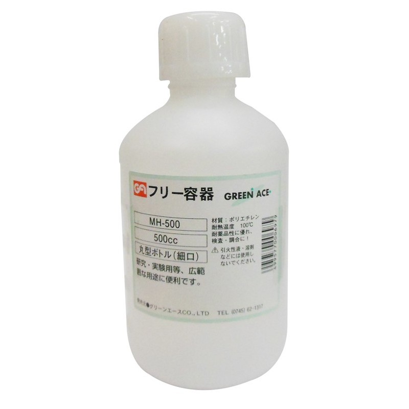 三共コーポレーション 4341923 丸型ボトル細口 500mL #526697 1個(ご注文単位1個)【直送品】