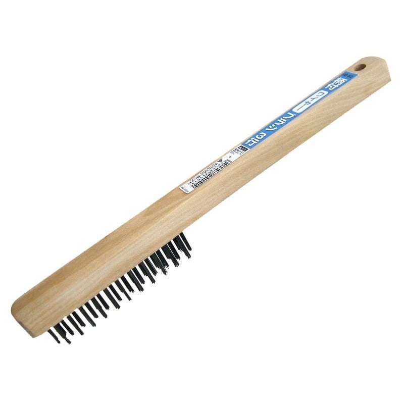 三共コーポレーション 4340060 木柄ワイヤーブラシ スチール #020001 1個（ご注文単位1個）【直送品】