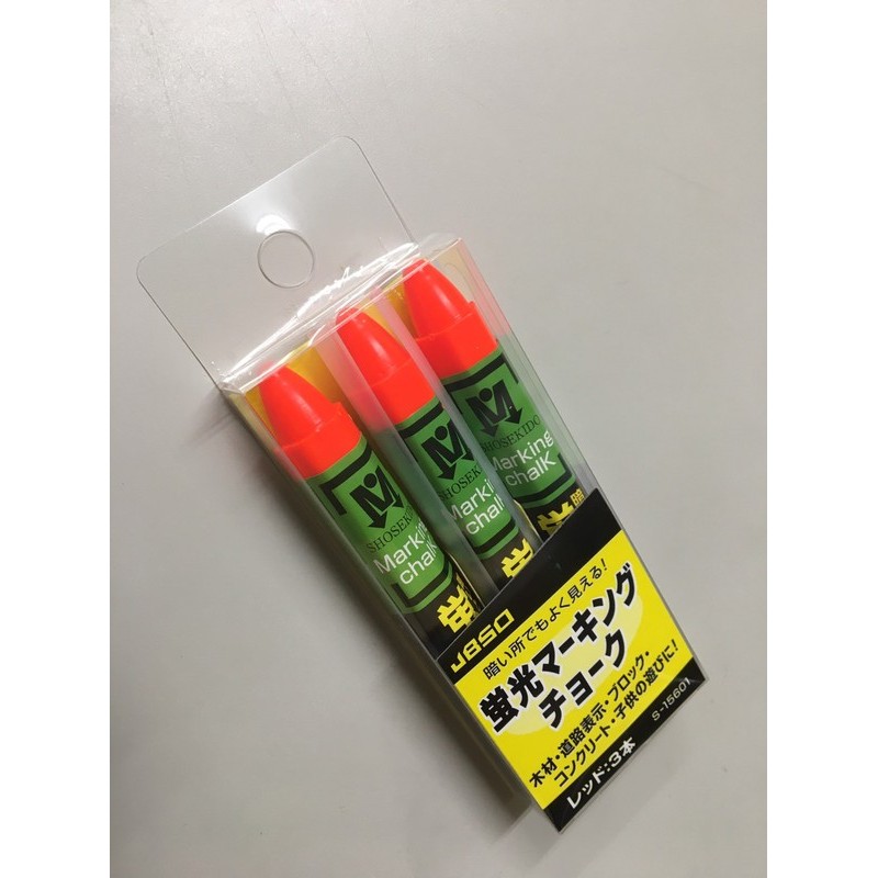 祥碩堂 4347755 JBSO 蛍光チョーク 赤 S15601 3入 1個（ご注文単位1個）【直送品】