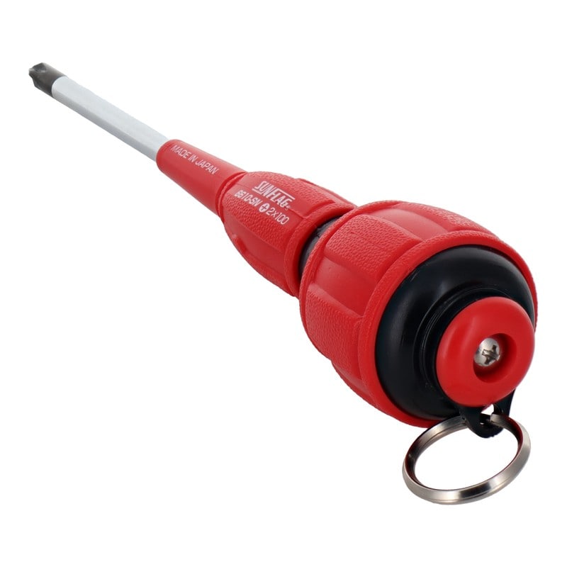 新亀製作所 4353468 落下防止ドライバー +2×100 #6610-SN#220506 1個（ご注文単位1個）【直送品】