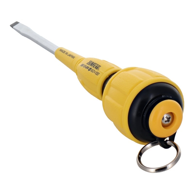 新亀製作所 4353469 落下防止ドライバー -6×100 #6610-SN#220507 1個（ご注文単位1個）【直送品】