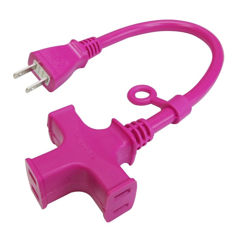 正和電工 4348842 トライアングルタップ 0.3m ピンク VCTM-03HI 1個（ご注文単位1個）【直送品】