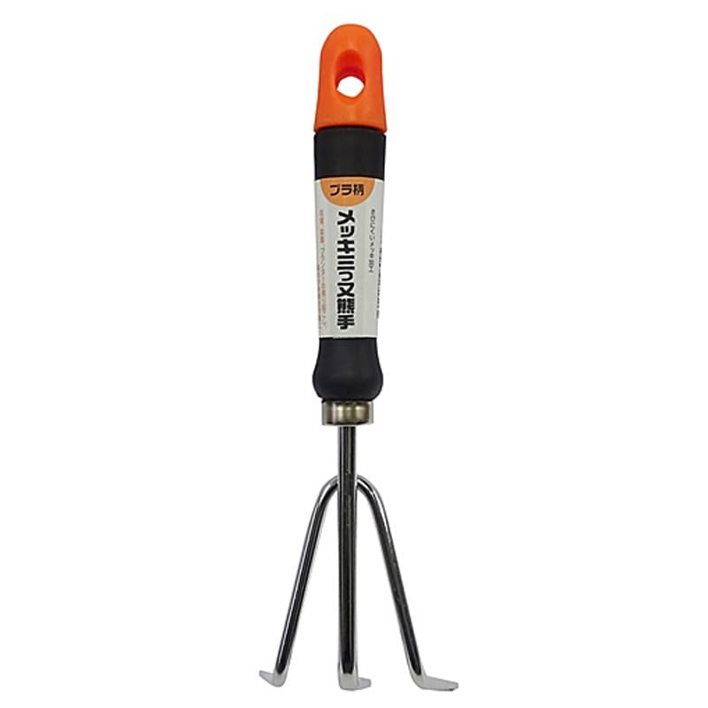 浅香工業 703416 メッキ三つ又熊手 プラ柄 #193045 1個(ご注文単位1個)【直送品】