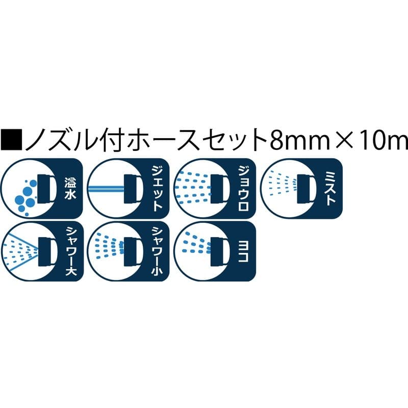 浅香工業 307402 ノズル付ホースセット8mm×10m #194257 1個(ご注文単位1個)【直送品】