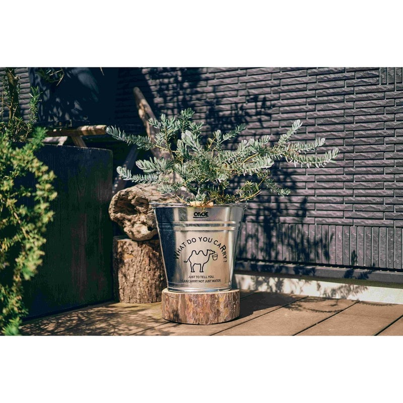 尾上製作所 218420 イラスト入バケツ 特1号 ブラック 1個(ご注文単位1個)【直送品】