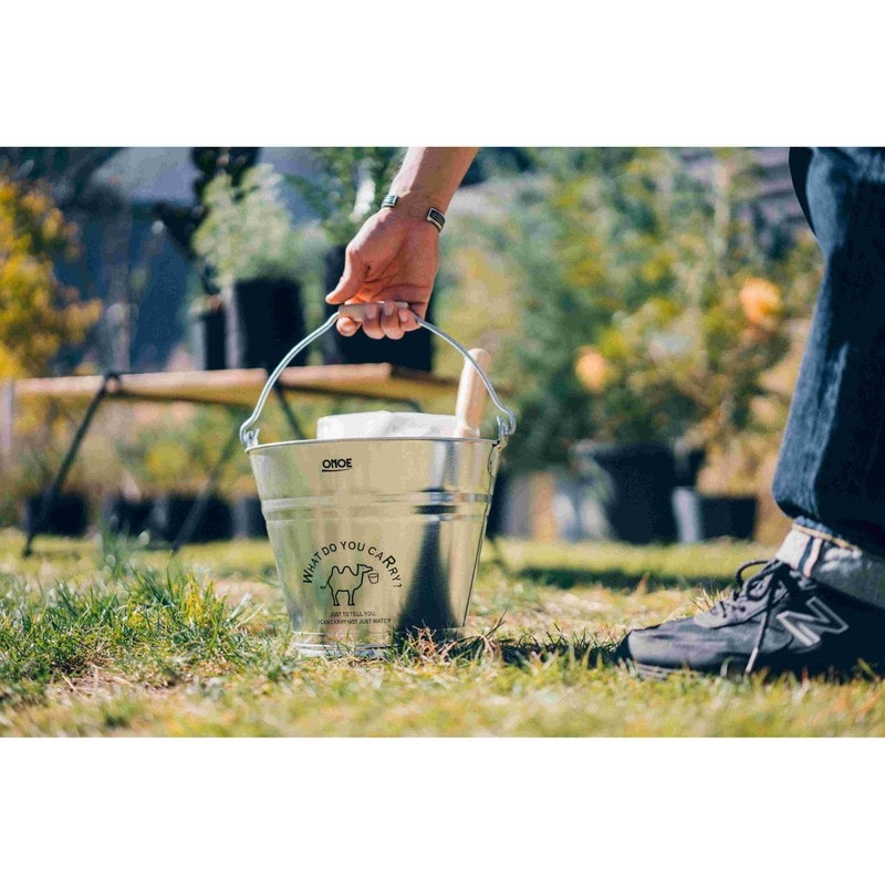 尾上製作所 218421 イラスト入バケツ 特1号 ホワイト 1個（ご注文単位1個）【直送品】