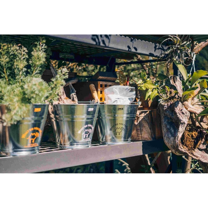 尾上製作所 218421 イラスト入バケツ 特1号 ホワイト 1個（ご注文単位1個）【直送品】