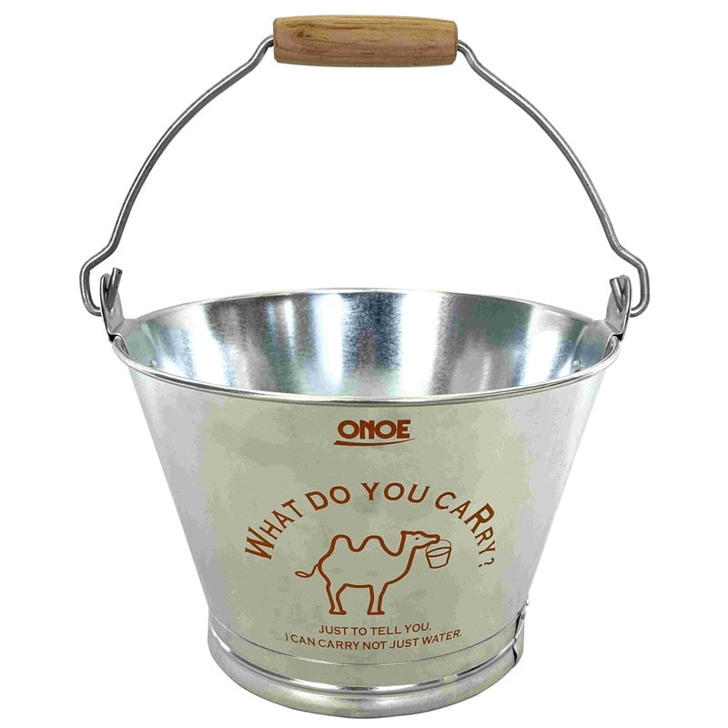 尾上製作所 218422 イラスト入バケツ 特1号 オレンジ 1個（ご注文単位1個）【直送品】