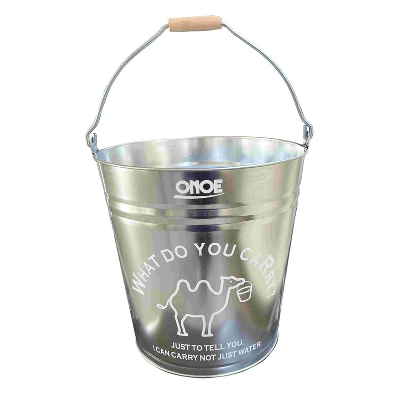 尾上製作所 218430 イラスト入バケツ 12号 ホワイト 1個（ご注文単位1個）【直送品】