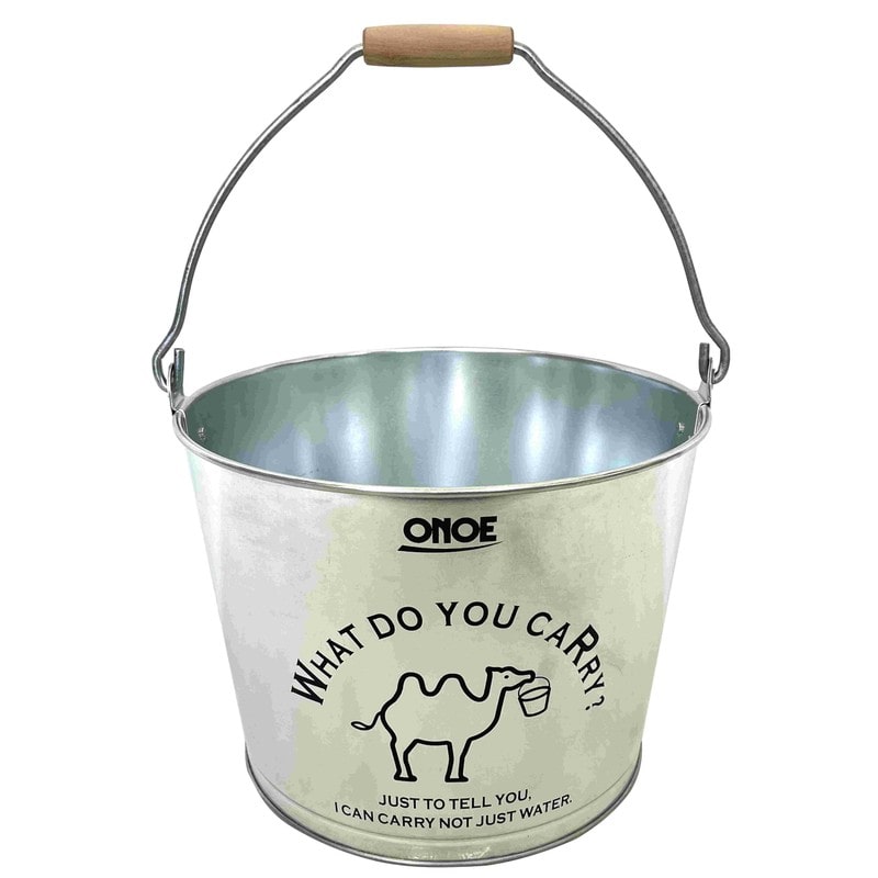 尾上製作所 218432 イラスト入バケツ モルタル10型 ブラック 1個(ご注文単位1個)【直送品】