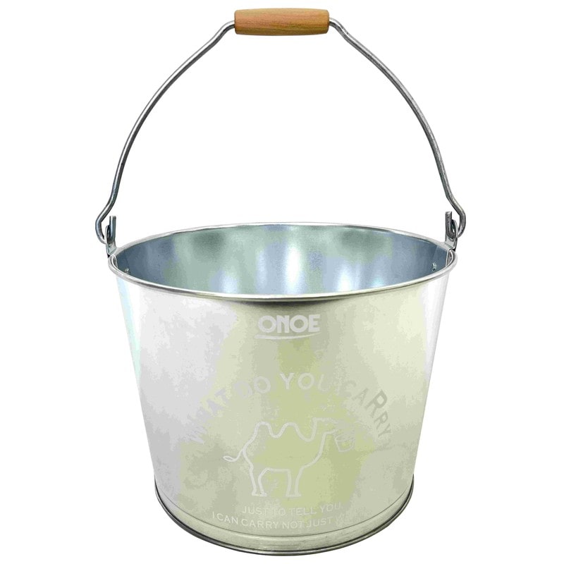 尾上製作所 218433 イラスト入バケツ モルタル10型 ホワイト 1個(ご注文単位1個)【直送品】