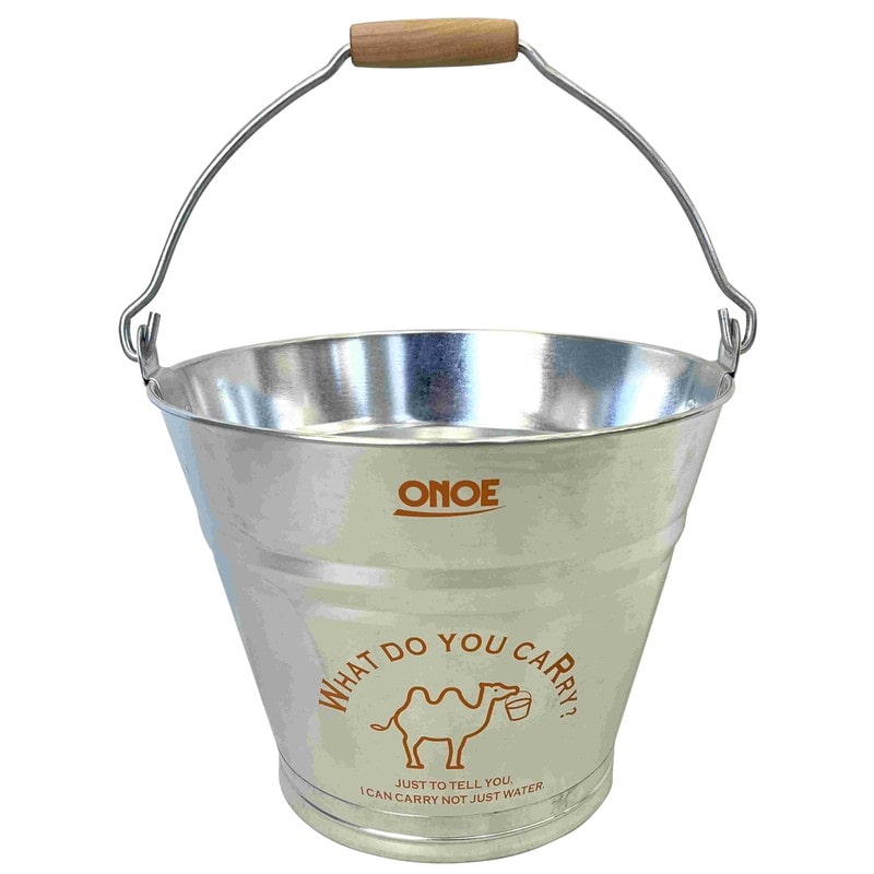 尾上製作所 218425 イラスト入バケツ 1号 オレンジ 1個(ご注文単位1個)【直送品】