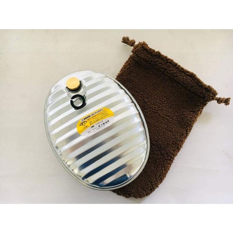 尾上製作所 214072 萬年 トタン湯たんぽ ブラウンカバー付 MY-7205 1個(ご注文単位1個)【直送品】