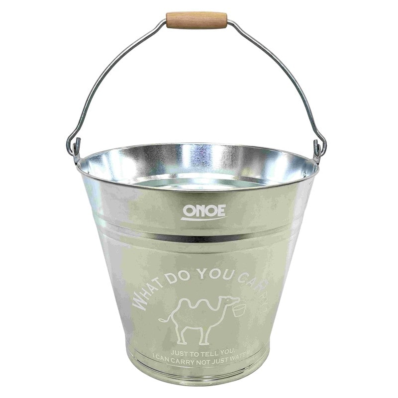 尾上製作所 218427 イラスト入バケツ 8号 ホワイト 1個(ご注文単位1個)【直送品】