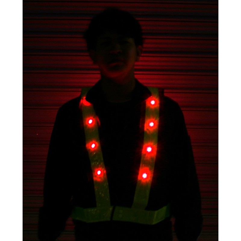 豊光 438066 LED 安全反射ベスト 黄色 BS-1260-Y 1個（ご注文単位1個）【直送品】