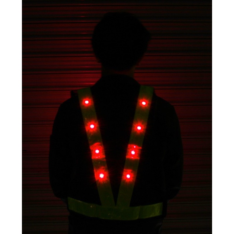 豊光 438066 LED 安全反射ベスト 黄色 BS-1260-Y 1個（ご注文単位1個）【直送品】