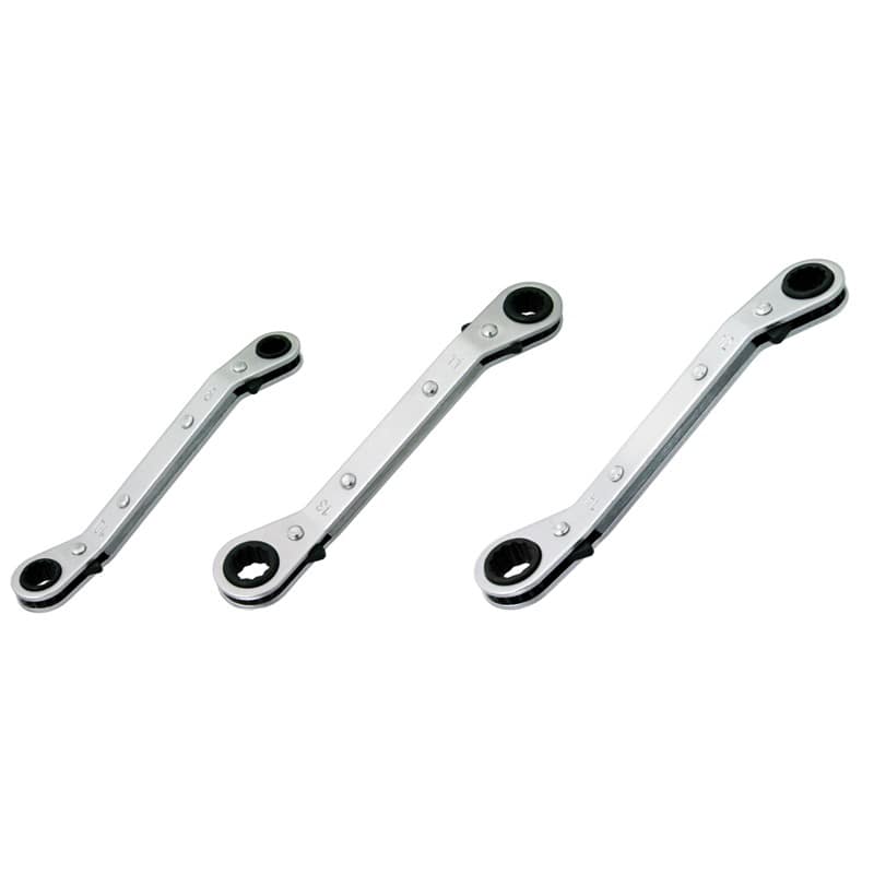 豊光 438270 板ラチェットレンチ オフセットタイプ 3pc RS-130 1個（ご注文単位1個）【直送品】