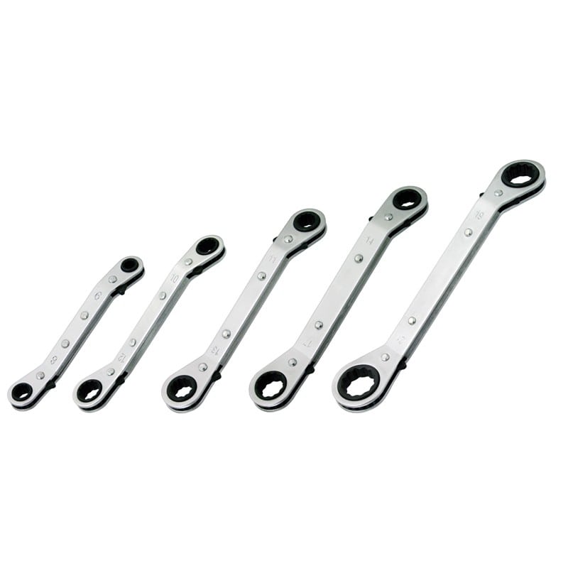 豊光 438271 板ラチェットレンチ オフセットタイプ 5pc RS-150 1個（ご注文単位1個）【直送品】