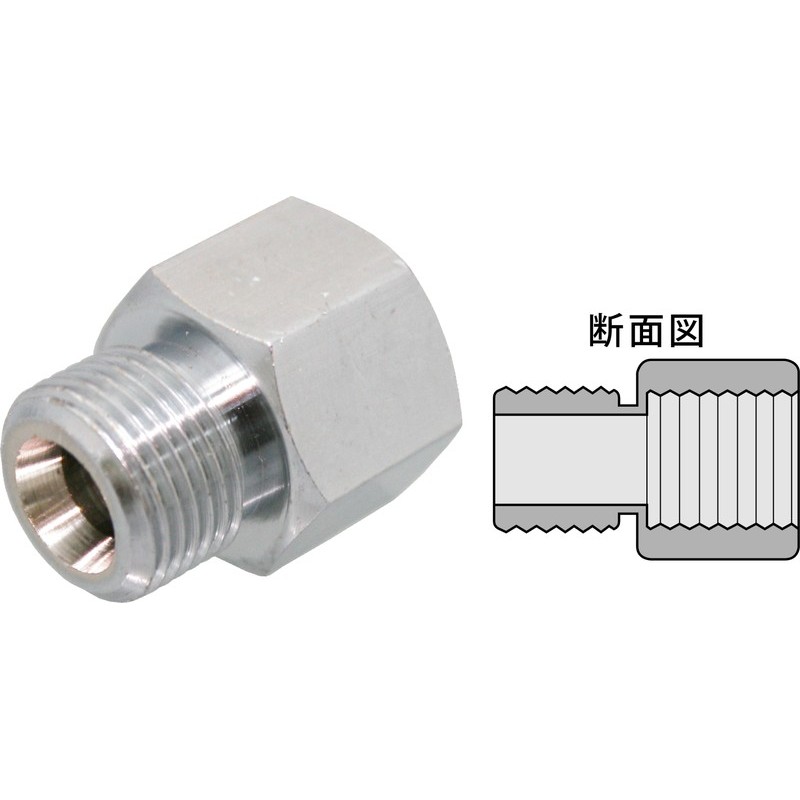 豊光 438795 AM-PG-033同径中間ニップルソケット 平行 1個（ご注文単位1個）【直送品】