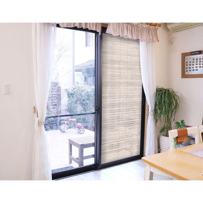 明和グラビア 9034159 ウッドブラインド調窓飾りシート WBM-01 1個（ご注文単位1個）【直送品】