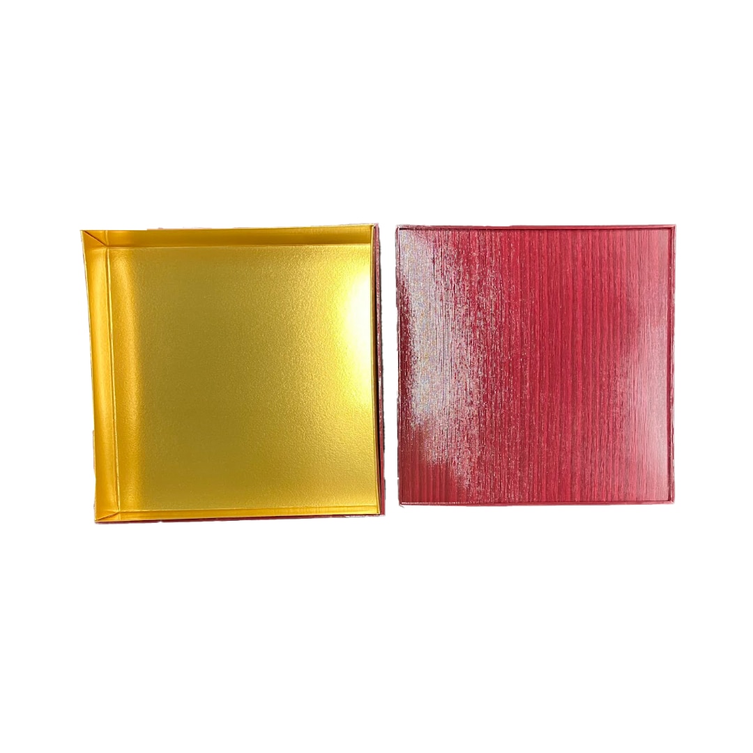 九州パール紙工 紙重箱 8寸1段本体・蓋 朱 仕切は別売り 1袋(10個セット)(ご注文単位1袋)【直送品】