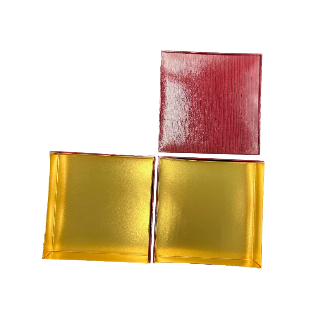 九州パール紙工 紙重箱 8寸2段本体・蓋 朱 仕切は別売り 1袋（10個セット）（ご注文単位1袋）【直送品】