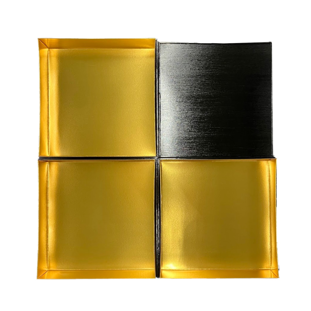 九州パール紙工 紙重箱 8寸3段本体・蓋 黒 仕切は別売り 1袋(10個セット)(ご注文単位1袋)【直送品】