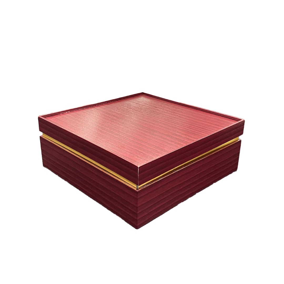 九州パール紙工 紙重箱 7寸1段本体・蓋 朱 仕切は別売り 1袋(10個セット)(ご注文単位1袋)【直送品】