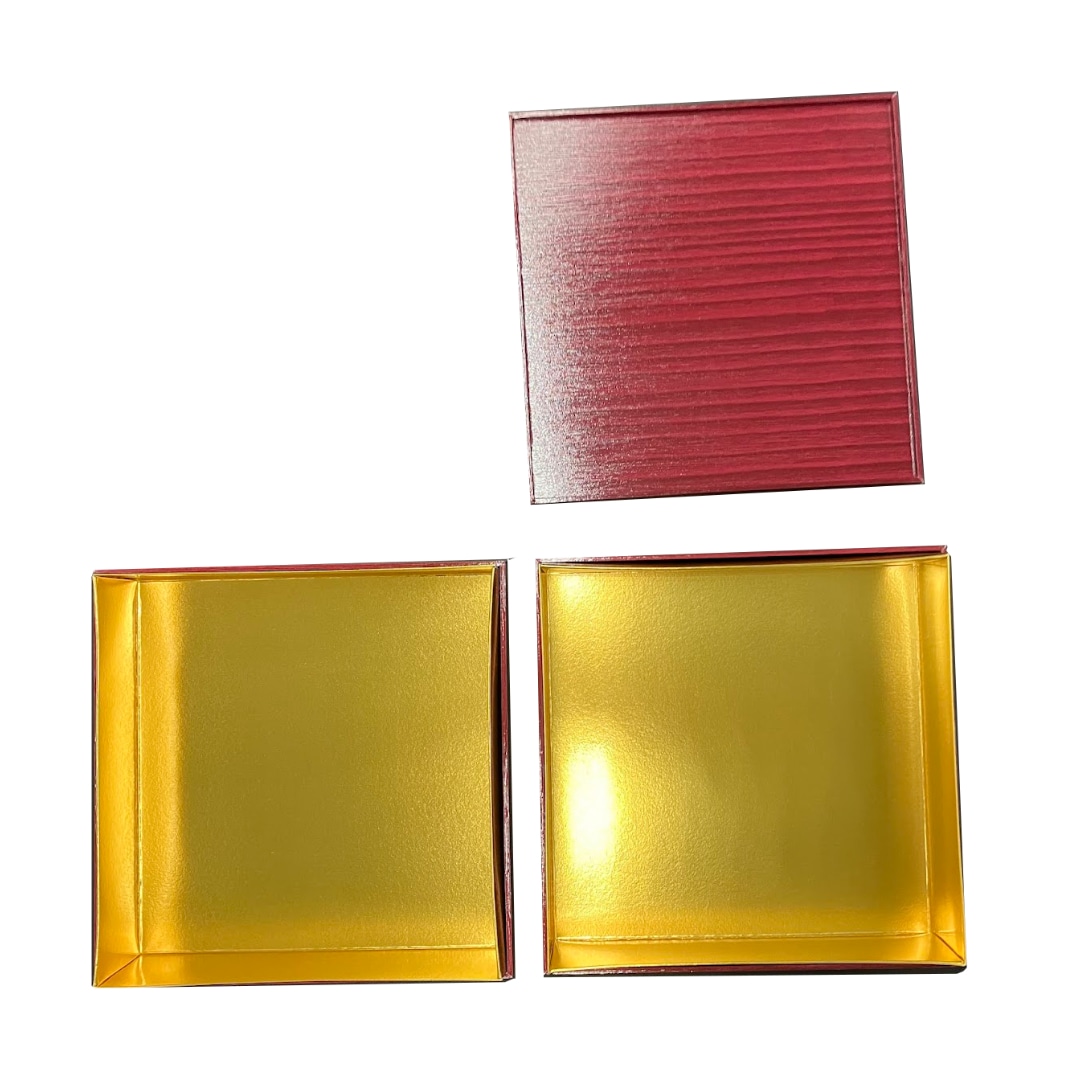 九州パール紙工 紙重箱 7寸2段本体・蓋 朱 仕切は別売り 1袋(10個セット)(ご注文単位1袋)【直送品】