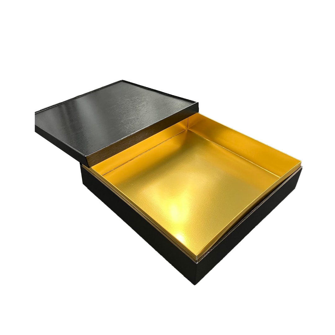 九州パール紙工 紙重箱 9寸1段本体・蓋 黒 1袋(10個セット)(ご注文単位1袋)【直送品】