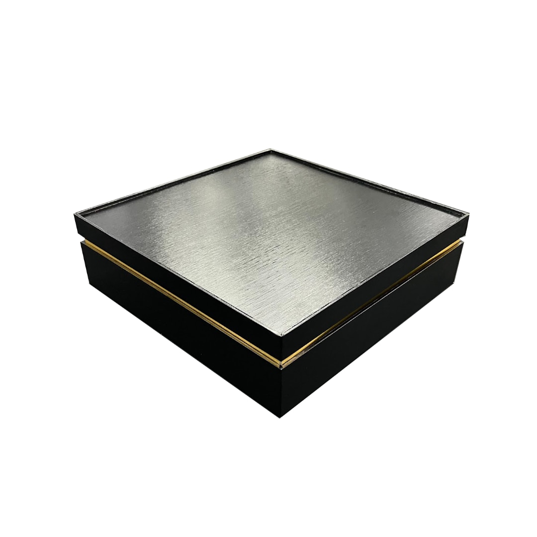 九州パール紙工 紙重箱 9寸1段本体・蓋 黒 1袋(10個セット)(ご注文単位1袋)【直送品】