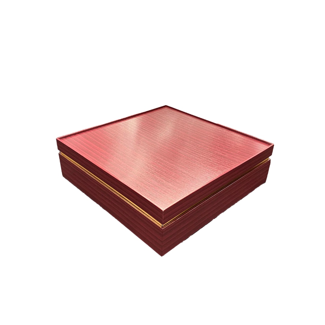 九州パール紙工 紙重箱 9寸1段本体・蓋 朱 1袋(10個セット)(ご注文単位1袋)【直送品】